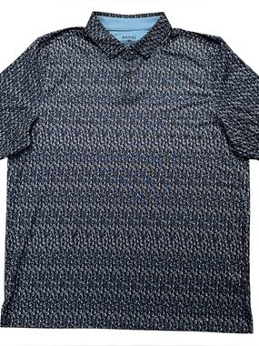 Rhone Polo Shirt Mens XL Short Sleeve Performance Golf Stretch Camo Print Gray